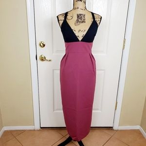 Jill Jill Stuart Two-Tone V-Neck Sleeveless Cocktail